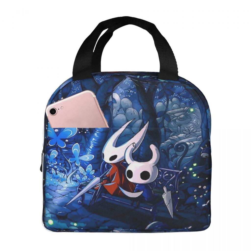Hollow Knight Insulated Lunch Bag for Women Children Portable Food Boxes Thermal Lunch Box Tote