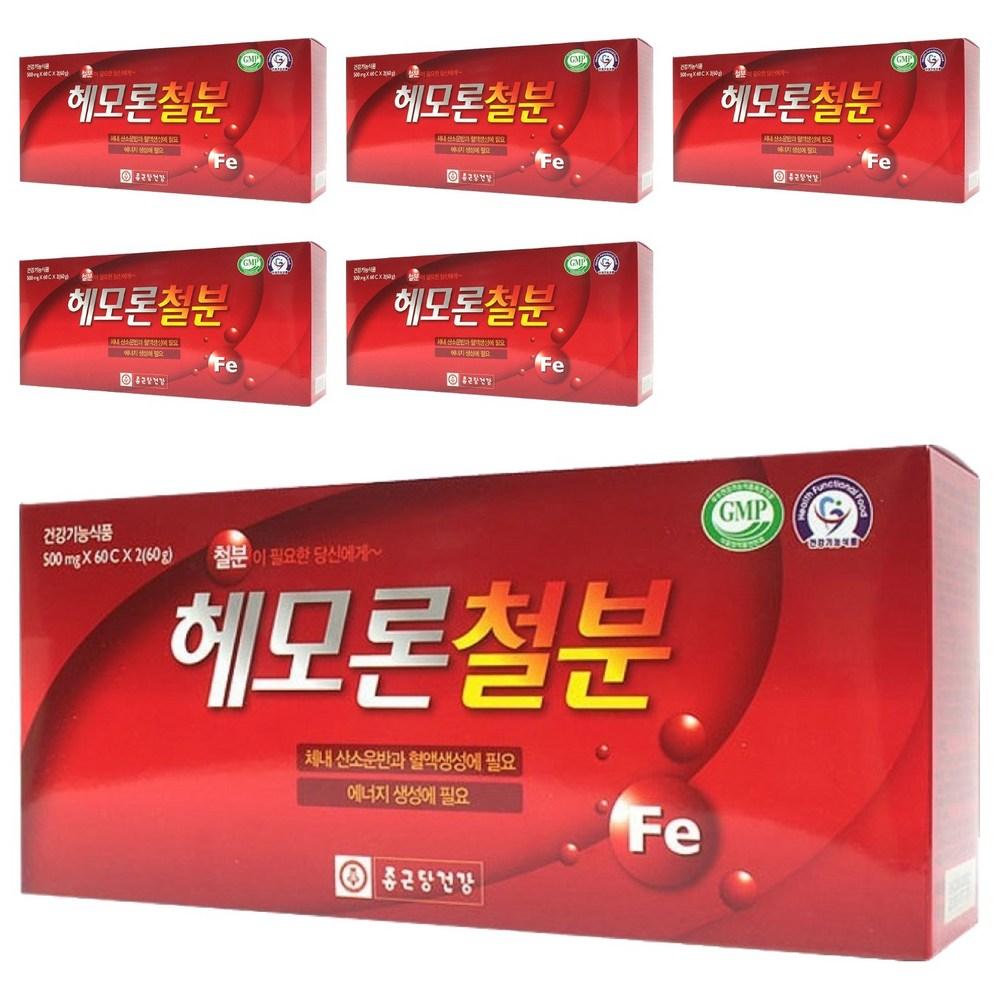 Chong Kun Dang Health Hemoron Iron 60 Tablets (6 pcs)
