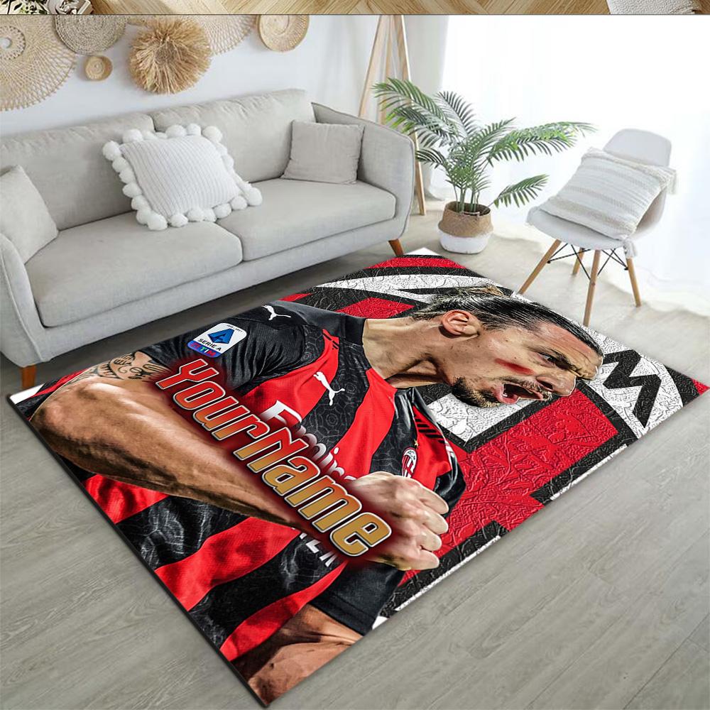 Ac Milan Customizable Name Floor Mat Perfect for Dining Room Foyer Decorate room Bedrooms Antislip Carpet Anime Office Decor Spiritual Gift