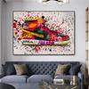 Спортивная обувь LIFE KING LOVE FREE граффити поп Wll Art Decor холст живопись печать плакатов для дома Caudros украшение гостиной