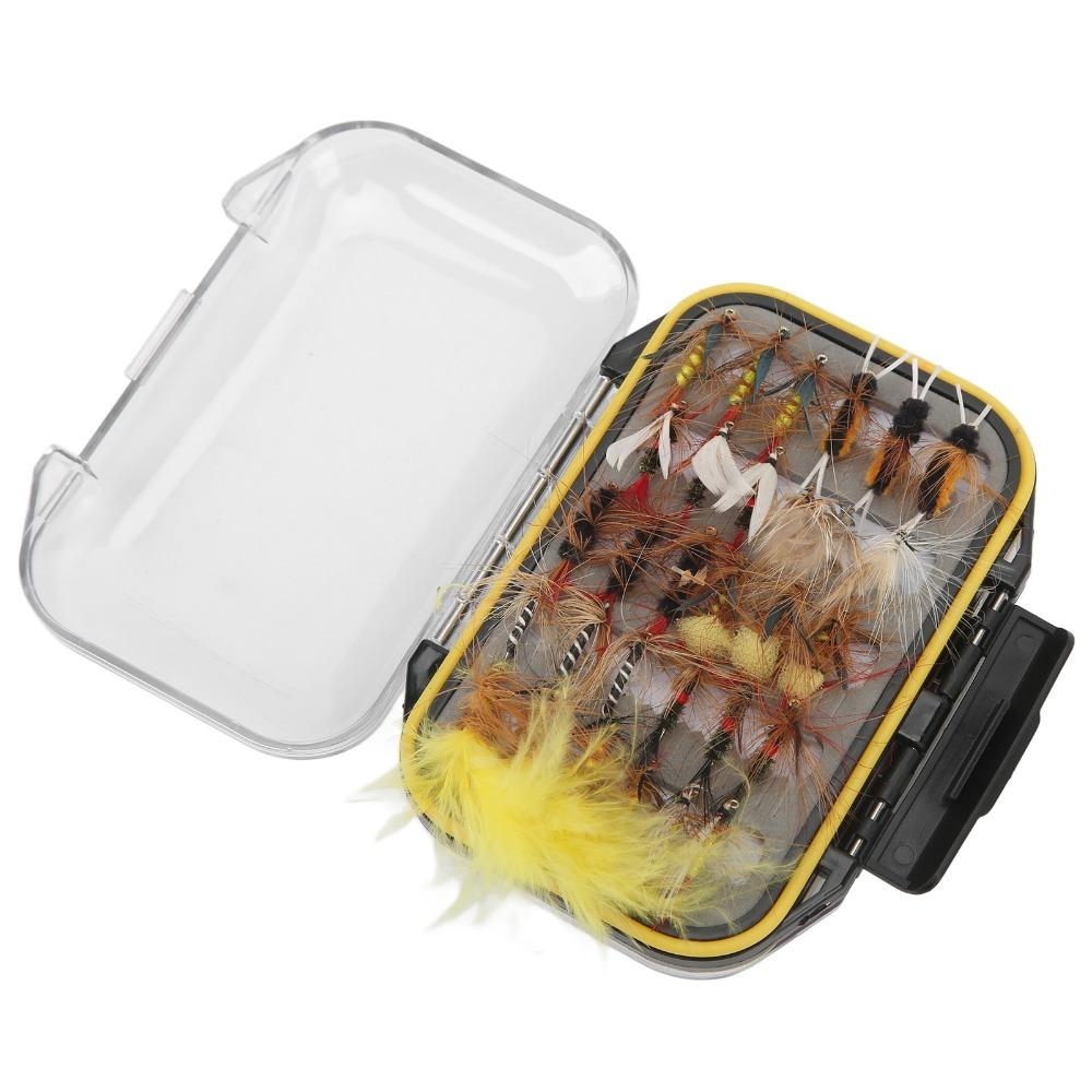 60PCS with High Carbon Steel Hook Fly Fishing Lures Colorful Fly Fishing Tackle  For Trout Bass