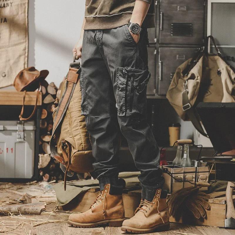Men's American Style Tactical Overalls - Straight Fit, Autumn/Winter 2024, Outdoor Casual Pants for City Commuting and Mountain Activities.