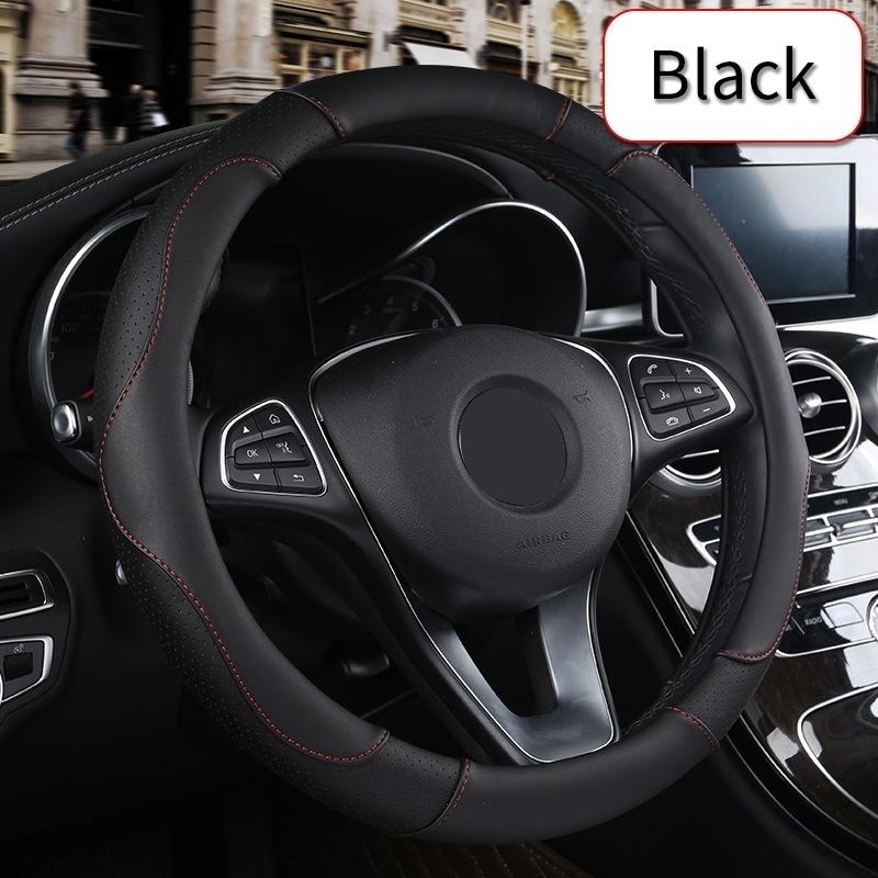 38 см/15 дюймов дышащий чехол на руль из искусственной кожи, аксессуары для рулевого колеса, чехол на руль автомобиля