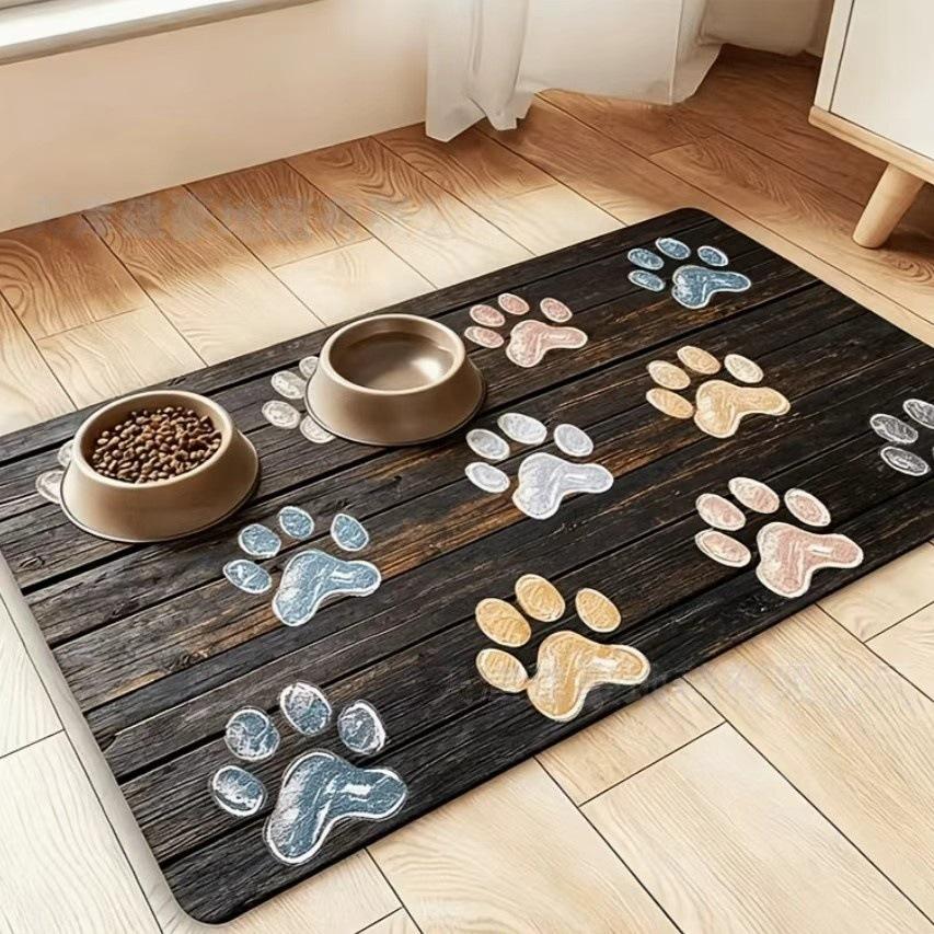 New Pet Mat Cat Dog Feeding Splash-Proof Pad Diatomite Water-Absorbing Floor Mat Non-Slip Easy-Clean Pet Care Mat Waterproof Durable