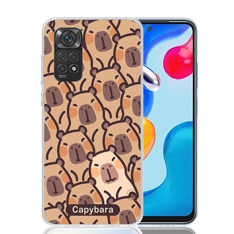 Смешная Капибара Мультяшное Животное Чехол Для Телефона Для Xiaomi Redmi Note 13 14 15 Pro Plus 12S 12 14S 11S 11E 10 10S 11 11T 5G 4G Обложка Co