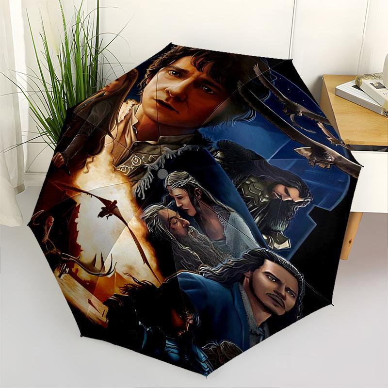 1pc Fantasy Adventure Automatic Folding Umbrella - Compact 8-Rib Design, Durable Plastic & Iron1207L