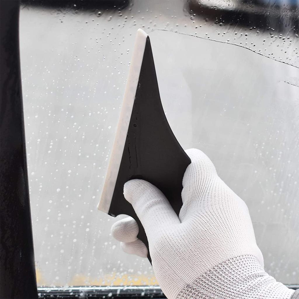 Vitzee Car Wrap Film Applicator Squeegee and Spatula Includes 10cm Film Felt 5 Replacement Felt Yellow Curved Rubber Wiper Paper 5 Replacement and