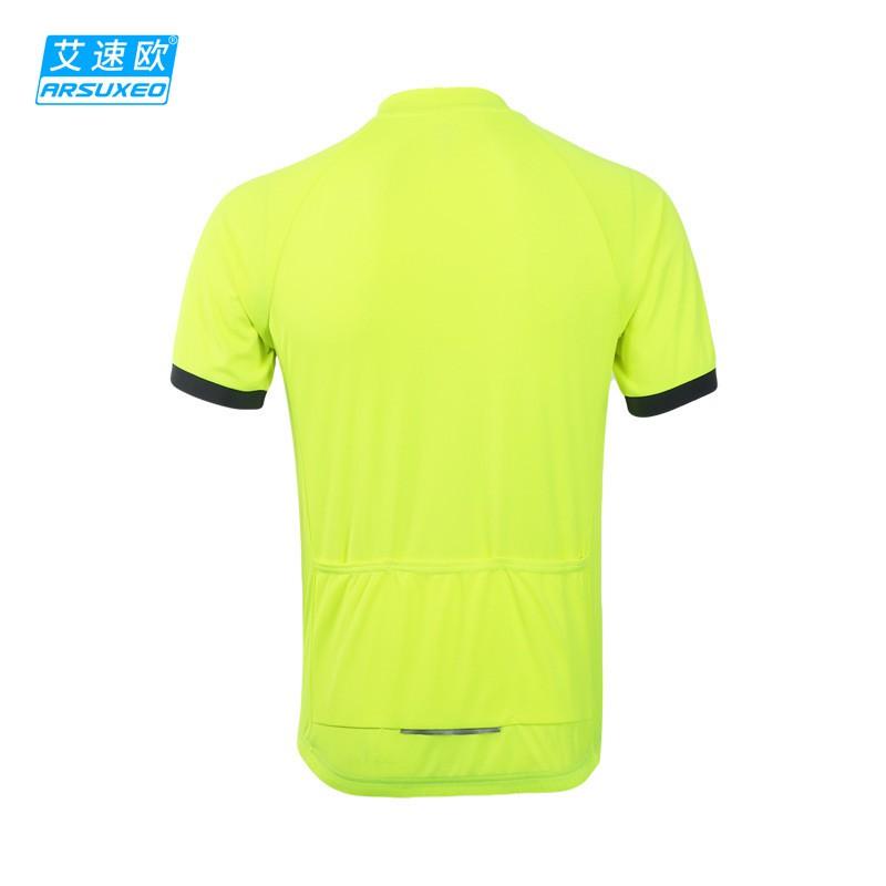 Mens Cycling Jersey Short Sleeve Half-Zip Breathable Quick-Dry Mountain Bike Apparel Sportswear