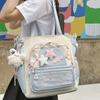 Большая вместительная сумка-мессенджер женская новая японская милая студенческая портативная наплечная сумка легкая школьная сумка-тоут для ученика средней школы