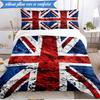 3PCS British Flag Artwork Bedding Set 2D Printing (Includes 1 Duvet Cover + 2 Pillowcases Coreless), Bedroom decor,Fan gift