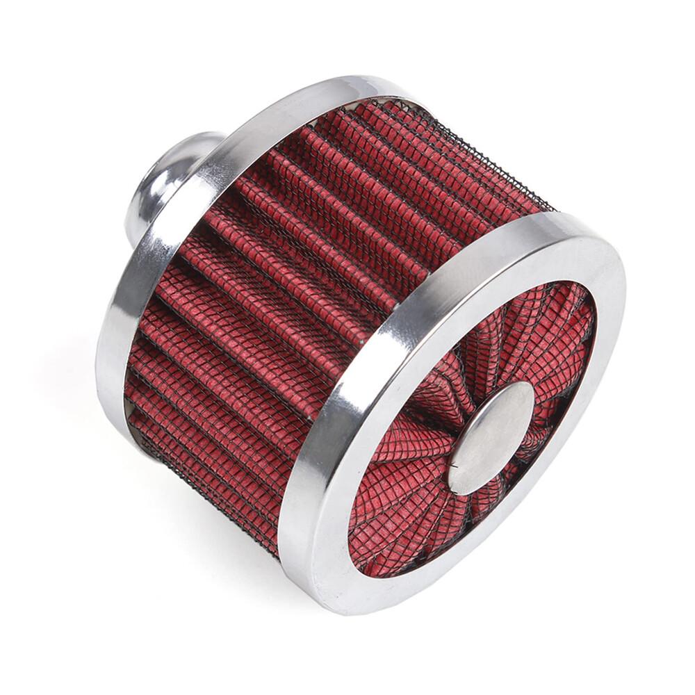 2pcs Red Universal 23mm Car Push In High Flow Vent Valve Cover Breather Filter
