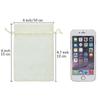 100pcs Organza Bags 10x15 Cm, Beige Mesh Jewelry Pouches Candy Drawstring Gift Bags Small Sachet For Wedding Giveaways