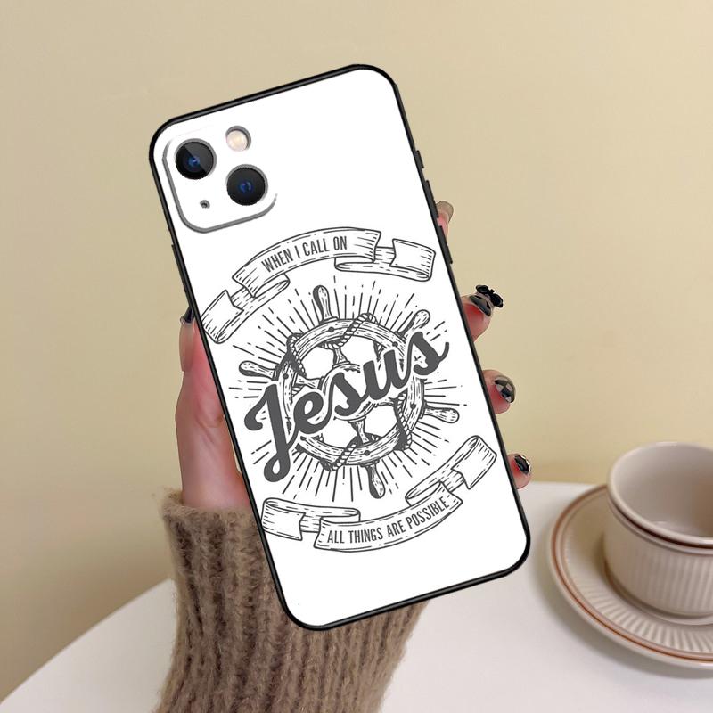 Христианский Иисус Чехол для телефона iPhone 14 13 12 11 15 16 Pro Max 7 8 Plus X XR XS Max 12 13 Mini Защитный Чехол