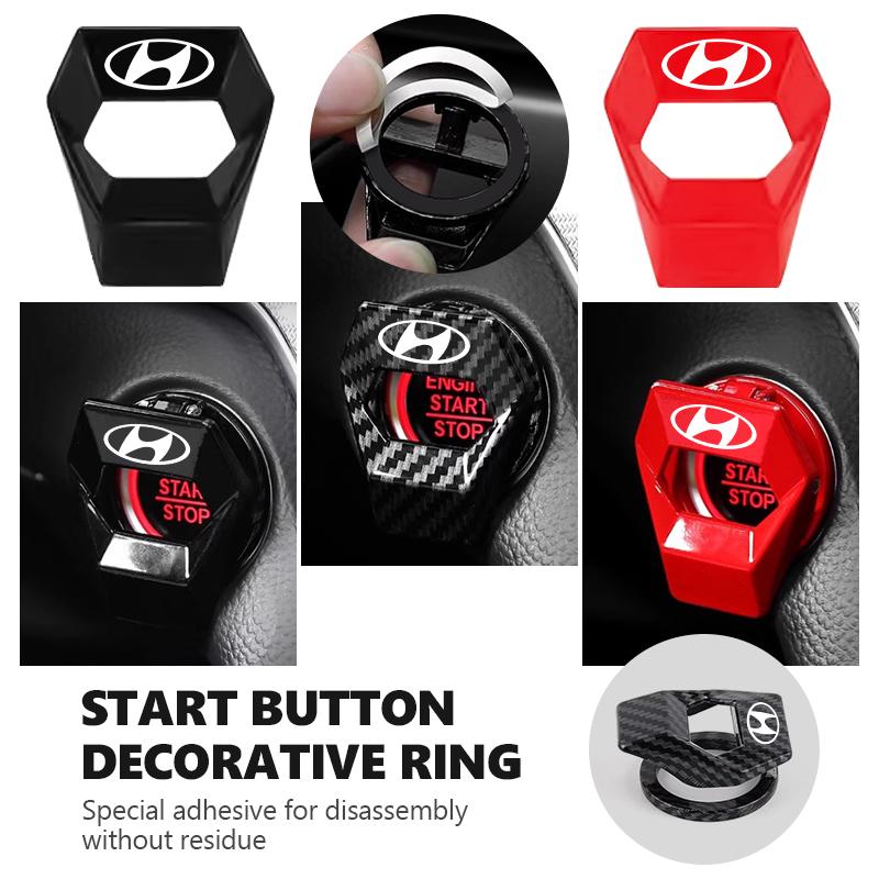 Car Engine Start Stop Button Cover Ring Trim Push Switch Decor For Hyundai GDi N Line i10 Azera Genesis G70 G80 G90 Accent Y2