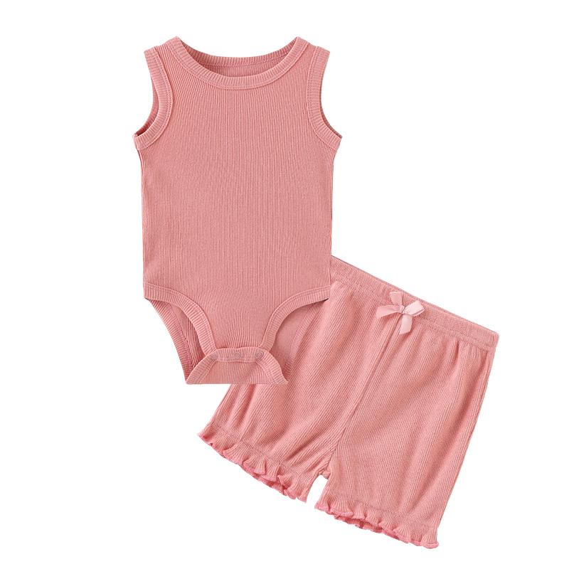 KIDDIEZOOM Комплект одежды для новорожденных, жилет, боди + штаны, комплект из 2 предметов, повседневная одежда для маленьких мальчиков и девочек 0-12 месяцев