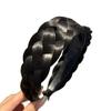 Hot Wide Braid Thickened Hair Hoop Wig Braid Headband Wig Hairband Wide-Brimmed Hair Hoop