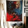 Witcher Wall Hanging Printed Fabric Blanket Decorative Tapestries for Bedroom Living Room Home Decor