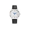 Кварцевые часы Eco Drive с питанием от света, ремешок из натуральной кожи, унисекс, белый циферблат BM7461-18A