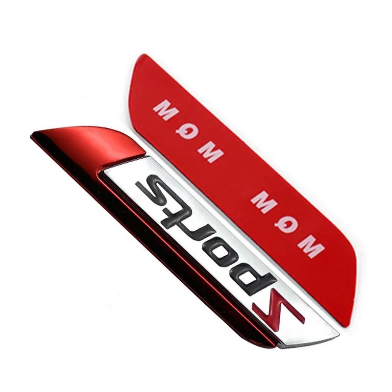 FVEX7 Car Fender Side Badge Sticker for Toyota Sport Logo Yaris Corolla 4Runner Avalon CHR Auto Body Emblem Exterior Accessories