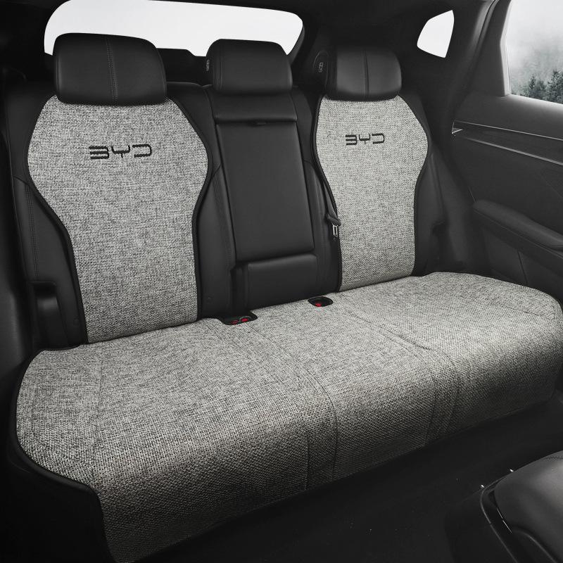 Чехол на автомобильное сиденье для BYD Atto 3 Yuan Plus, льняная дышащая подушка для передних и задних сидений, четыре сезона, универсальный авто