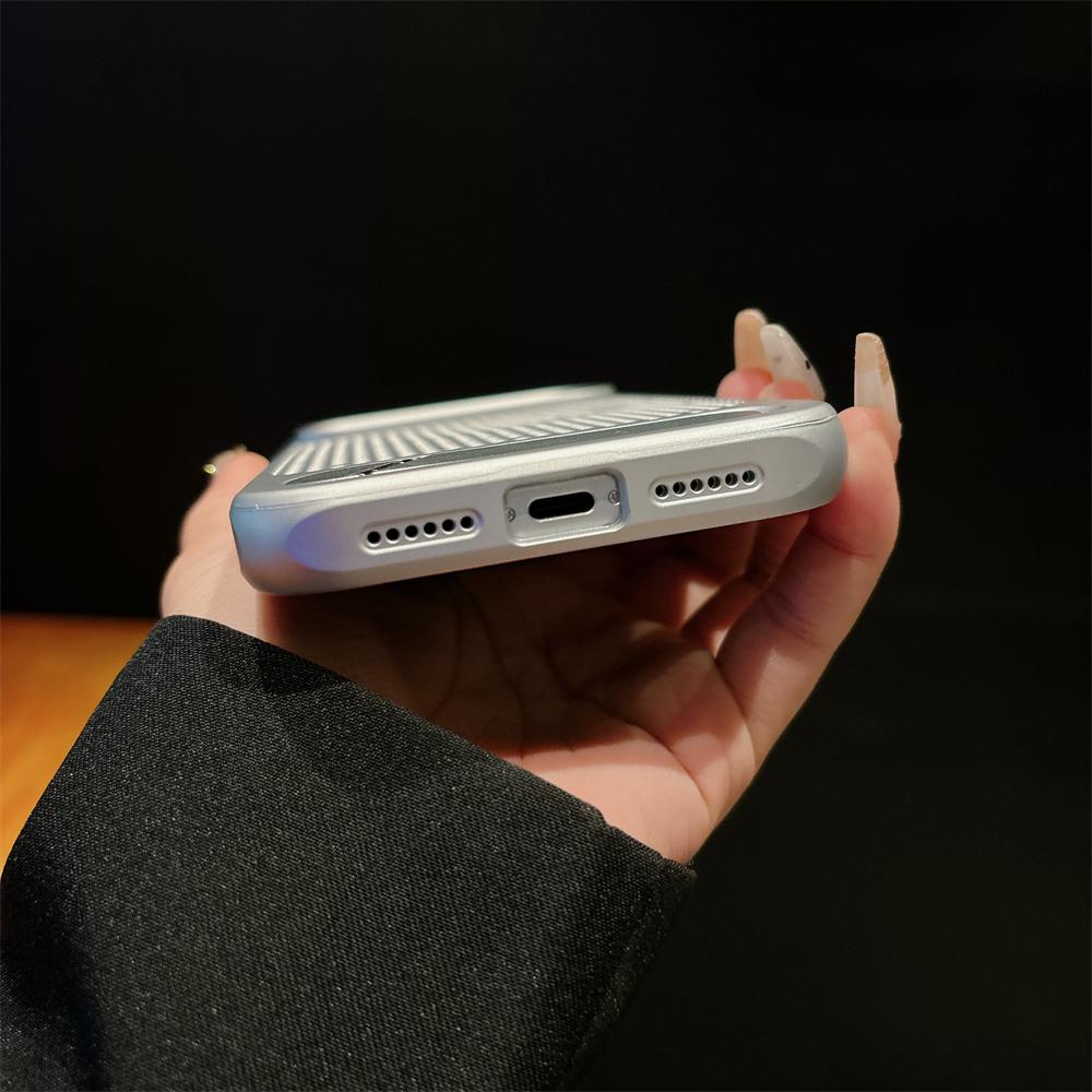 Отвод тепла для чехла Magsafe для iPhone 17 Pro Max Air 16 15 14 Plus 13 12 Дышащий чехол-подставка для беспроводной зарядки
