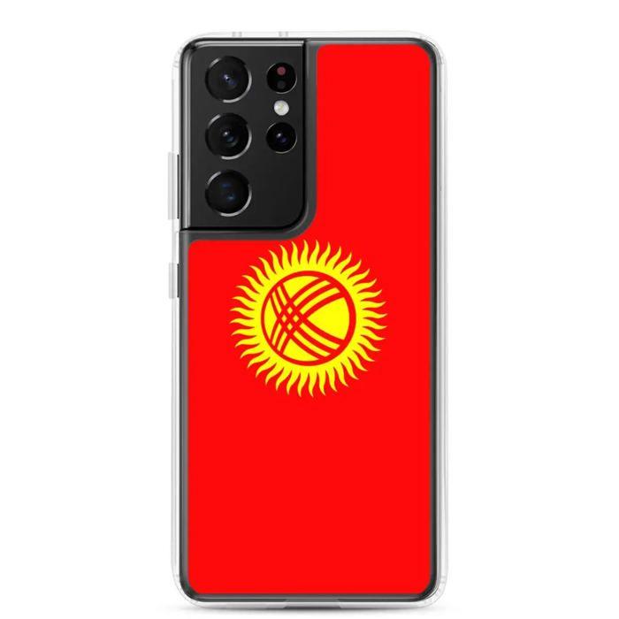 Coque Téléphone – Drapeau du Kirghizistan – Compatible Samsung Galaxy S24 Plus – Étui Souple – Résistant et Antichoc – Pixelforma