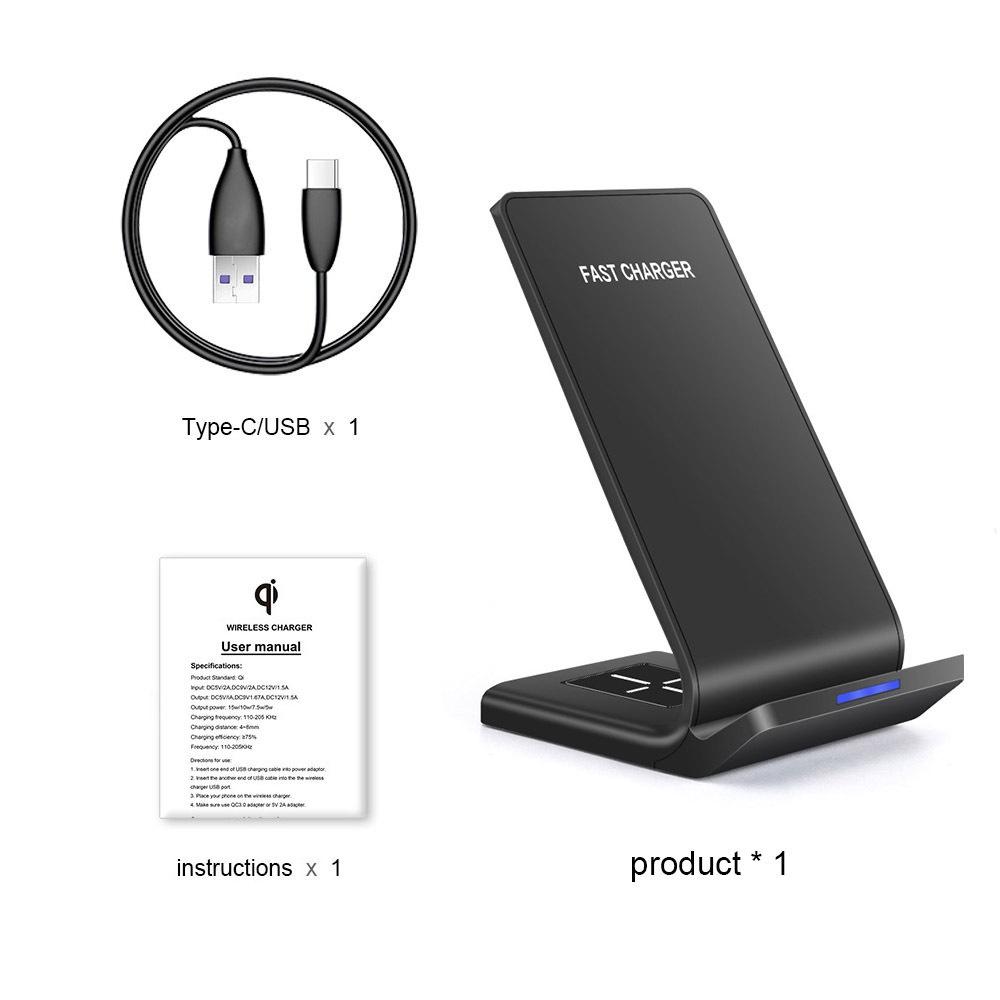 Новая сверхбыстрая подставка для зарядного устройства 50 Вт Qi Wireless Charger Dock Charger Station для iPhone 14 13 12 11 Pro Max X Xs Xr 8 Samsung Galaxy S30 S21 S20 S10