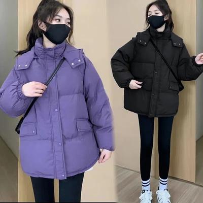 Свободная утепленная куртка-пуховик с капюшоном, зимняя новая тонкая куртка-хлеб