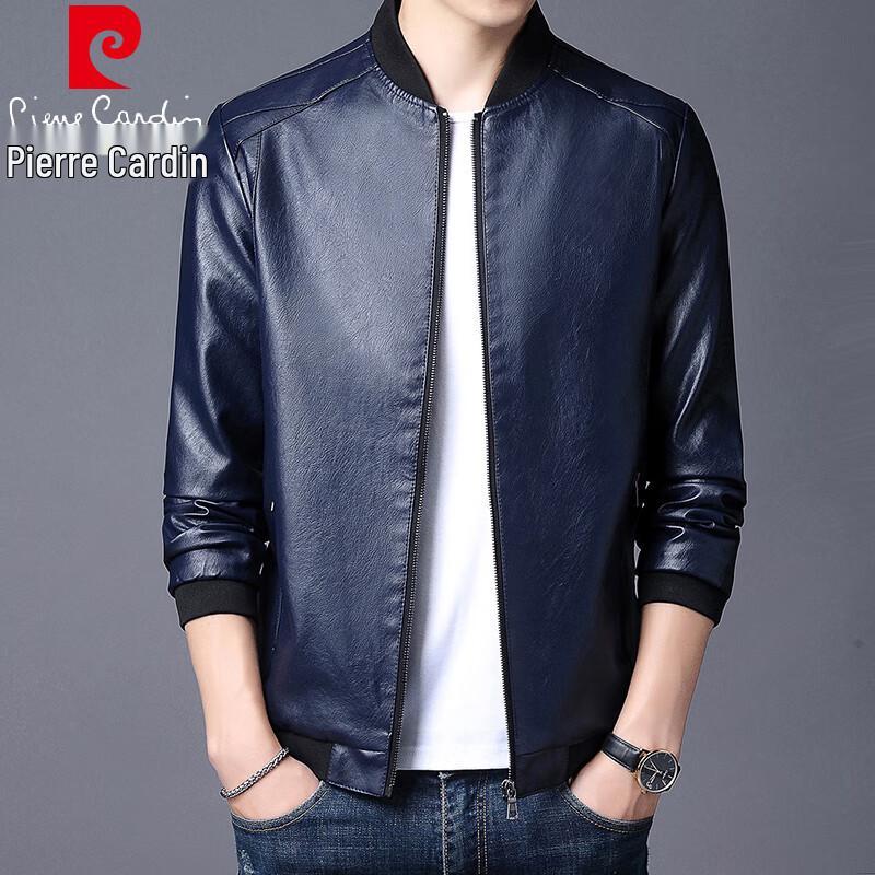 Pierre Cardin Men's Loose Fit Faux Leather Jacket