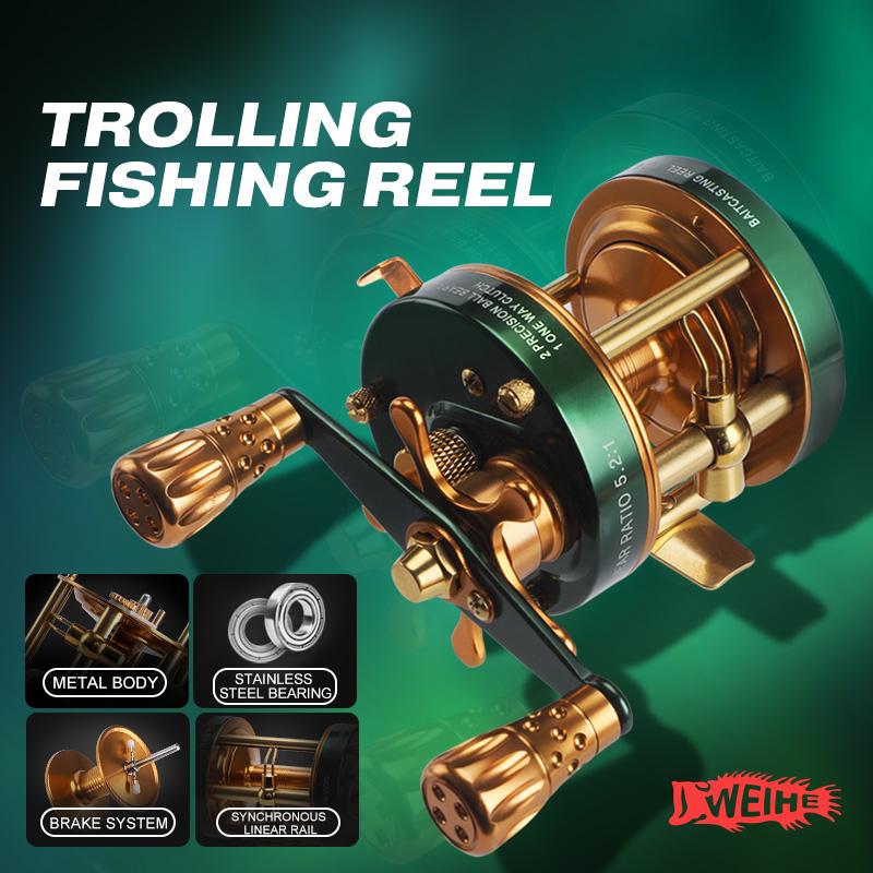 40л/60л Ретро Зеленая Троллинговая Рыболовная Катушка Медленный Рок Железная Пластина Барабаны Для Ударов Черная Оффшорная Катушка Для Лодочной Рыбалки