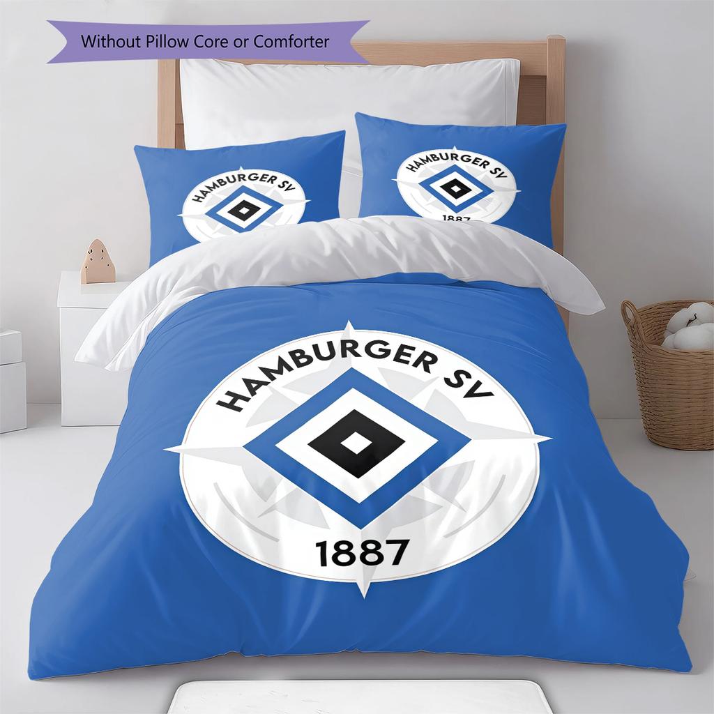 Постельное белье с принтом Hamburger SV Комплект с одеялом Пододеяльник Наволочка Домашний Декор Подарок на День Рождения (1 пододеяльник + 2 наволочки, без наполнителя)
