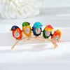 Bird Brooch Shiny Rhinestone Bird Pershing Shape Smooth Wear-resistant Colorful Anti-rust Exquisite Colorfast Scraf Clothes Pin