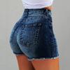 High Waist Hot Pants Women's Jeans Available In Multiple Colors Women's Denim Stretch Shorts Stretch Tassel Distressed