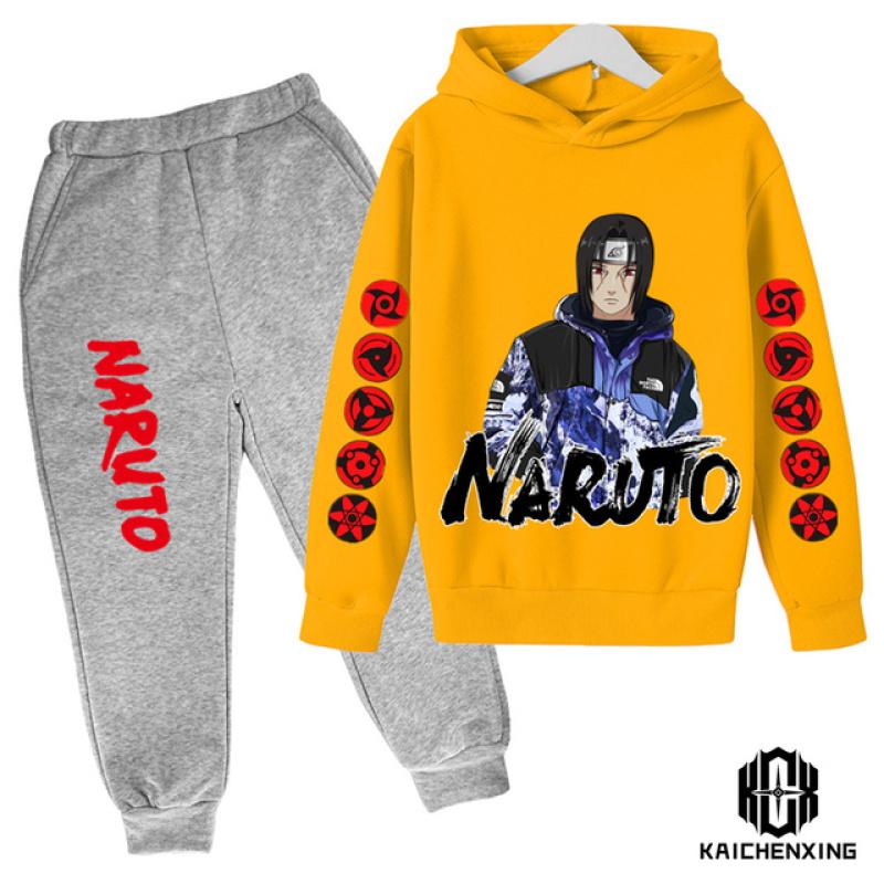 Мужская одежда, модный костюм Наруто для родителей и детей, мужской костюм с капюшоном, милая спортивная уличная спортивная одежда, мужская крутая, необходимая вещь