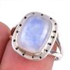 Natural Rainbow Moonstone Gemstone Handmade 925 Solid Silver Gift Ring S.7 F0l24