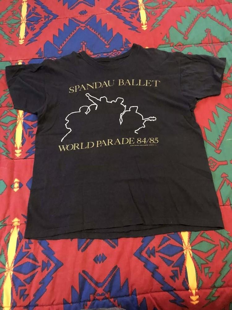Горячая футболка Spandau Ballet Черная Хлопковая Двусторонняя Все Размеры SU348 Унисекс Футболка