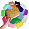 1Meter Real Pink Ostrich Feather Fringe 8-10CM Fluffy Feather Tassel Trim for Clothing Sewing DIY Dress Decoration Accessories