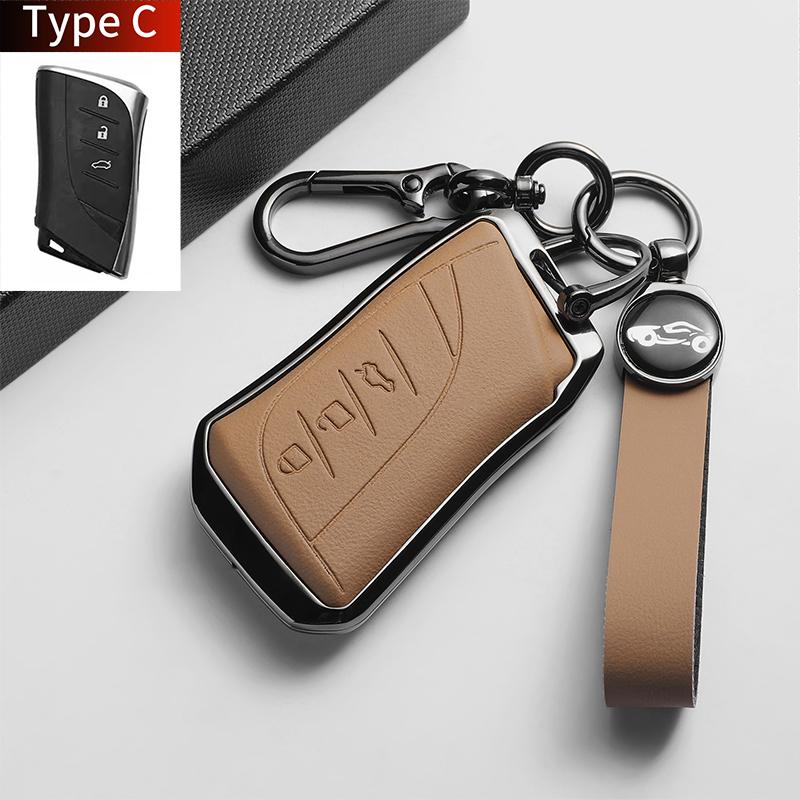 Leather Metal Car Smart Remote Key Case Cover For Lexus NX ES UX US RC LX GX IS RX 200 250h 350h LS 450h 260h 300h UX200