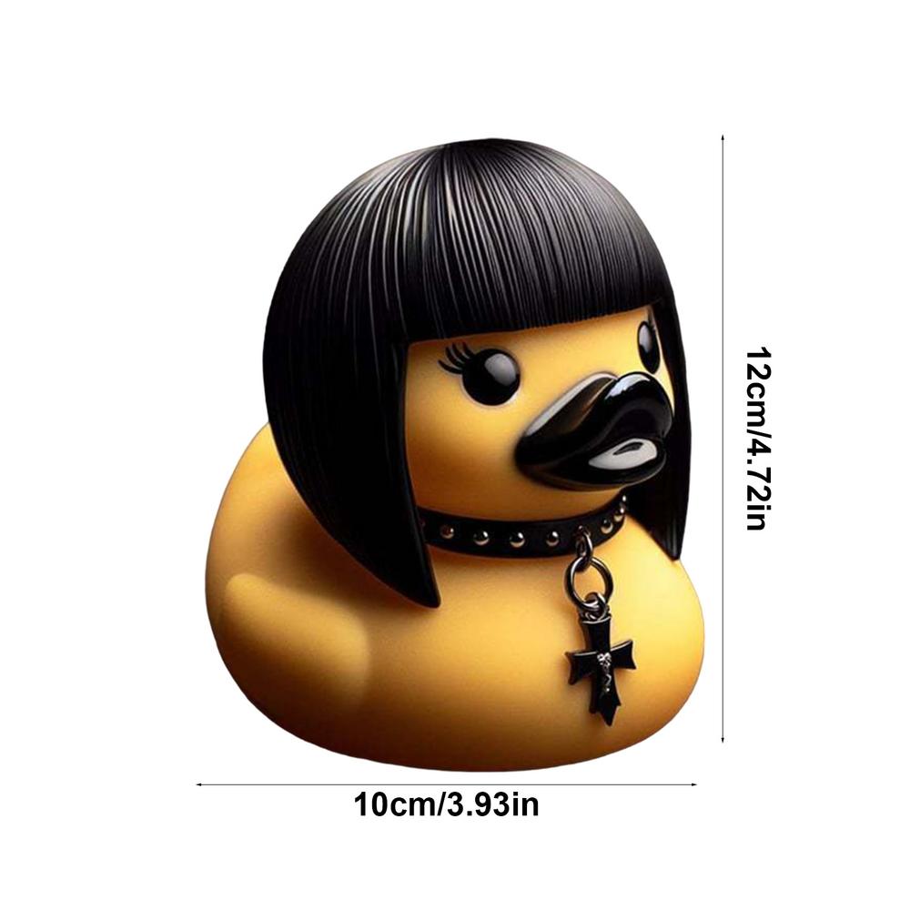 Украшение в виде статуэтки утки на демоническую тематику для приборной панели автомобиля Сатана Дьявол Утка Декор Сатана Панк Готика Дэт Рок Утка Автомобильные аксессуары