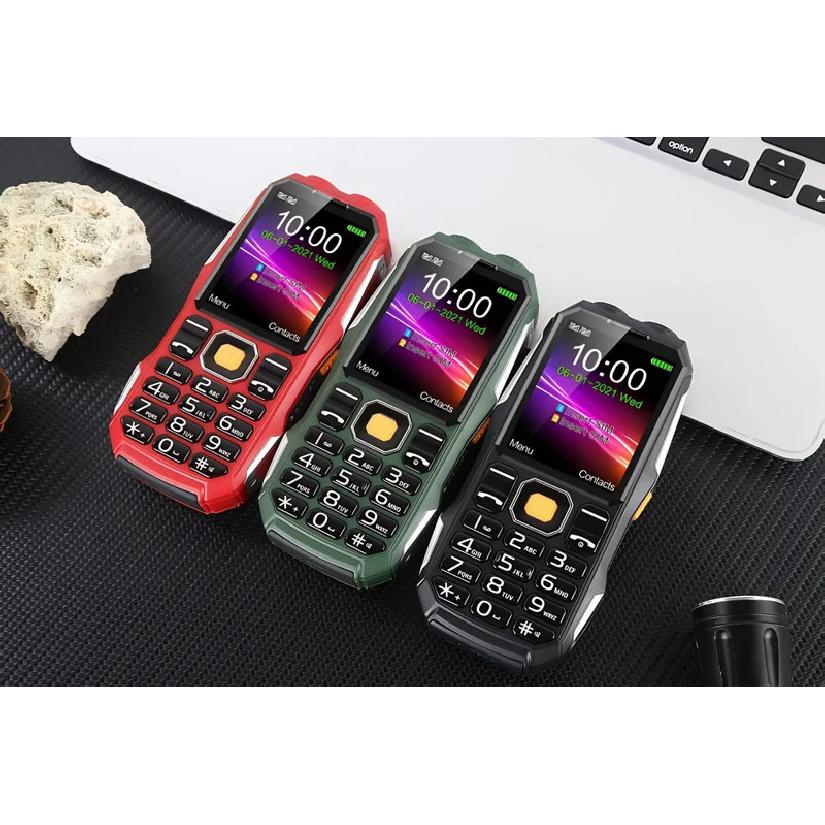 Low Price Rough Phone Big Battery Push-Button Quick Call 3 Sims Loud Speaker Two Torch GSM 2G Large Display Durable Senior Phone