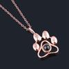 2022 Cat Dog Paw Pet Photo Projection Pendant Necklace Footprints 100 Languages I Love You Choker Necklace for Women Men Jewelry