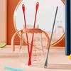 With Long Handle Silicone Straw Cleaner Brushes Tube Straws Cleaning Tool  for Pacifier Brush