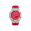 CASIO Unisex Liquid Crystal,Analog Dual Display Series 48.5mm Red Watch GA-2100-4A(Watch8--)
