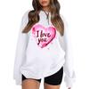 Women's Casual Fashion Valentine's Day Print Long Sleeve O-Neck Sweatshirts Pullover Top
