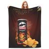 Флисовое одеяло Pringles Чипсы Одеяла-закуски из картофеля для кровати Дивана Супермягкое Стеганое одеяло