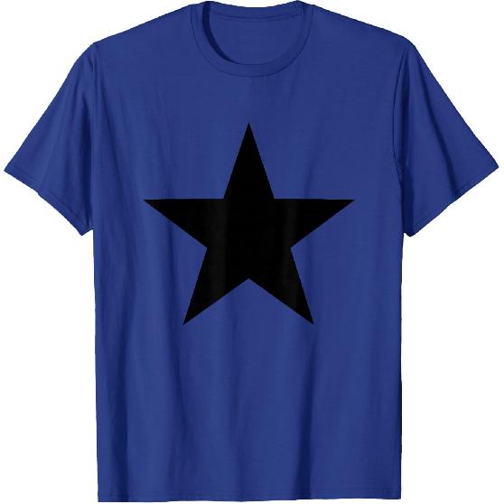 Cool Big Large Black Star T-Shirt