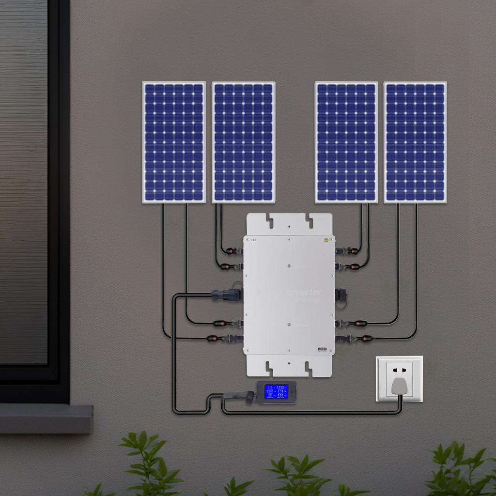 1200W Solar Grid Tie Inverter, Aluminium Alloy Housing Solar Power Inverter, Stable Performance Solar Panel Matching Inverter