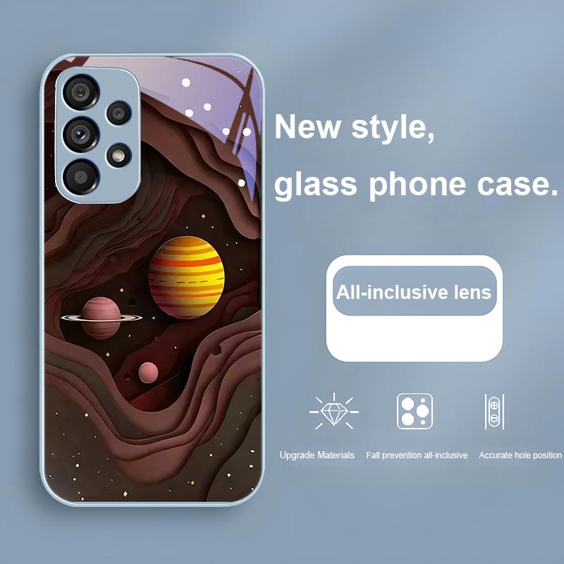 Множество Звездных Вселенных Для Samsung Galaxy S23 24 Plus S20 21 FE S25 Ultra A70 72 73 51 52 53 Закаленное Стекло Чехол для Телефона