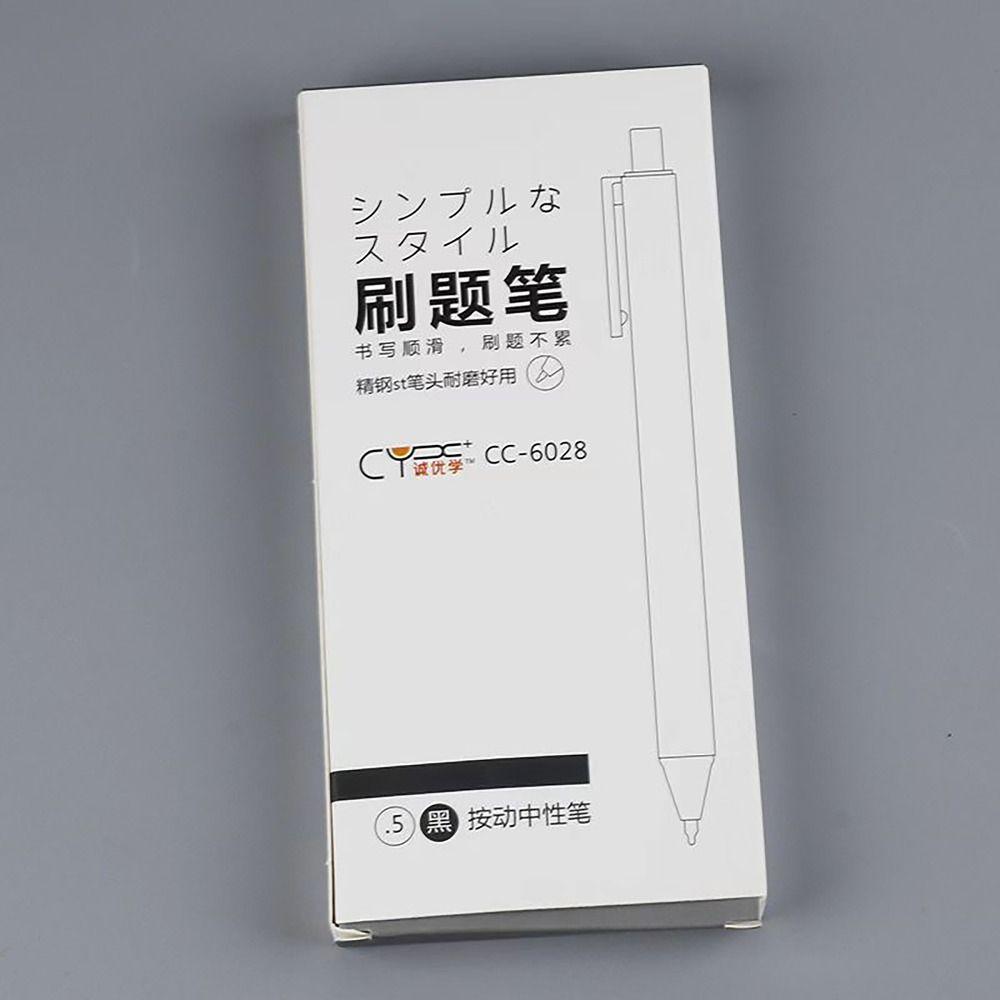6pcs/box Fine Point Ballpoint Pen Quick Drying Gel Pen for Student Writing Stationery Supply