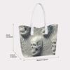 Skull Pattern Shoulder Tote Bag Fashion Unique Handbag for Daily Use
